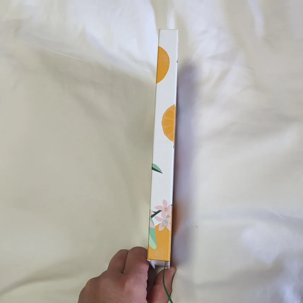 Kate Spade Orange Toss Hardback Journal White & Orange Floral And Orange Pattern